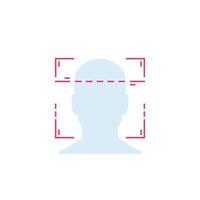 Face recognition, facial scan, vector