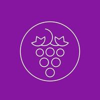 grape vector thin line icon