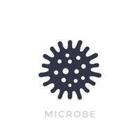 microbe, bacterium icon isolated on white vector