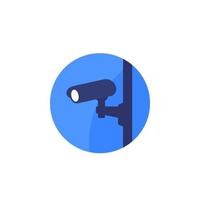 cctv, icono plano de vector de cámara de vigilancia