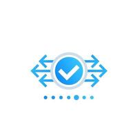 checkmark with arrows vector element