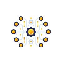 Automation, software integration vector illustration