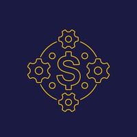 cost optimization, efficiency, financial line vector icon