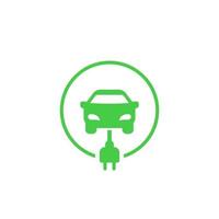 electric car charging station icon vector