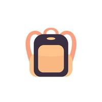 backpack on white, vector icon