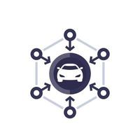 carsharing icon for web and apps vector