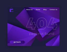 404 error page design for web vector