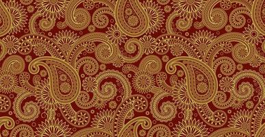 lujoso fondo floral batik. Ilustración de rizos de decoración floral. elementos de patrón de paisley dibujados a mano. adorno vintage, patrón. vector
