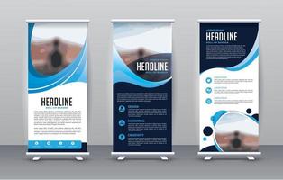 roll up design template for banner advertising vector