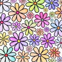 Colorful Watercolor Daisy Flower Paper vector