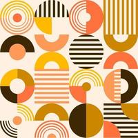 Retro Semi Circle Bauhaus Pattern vector