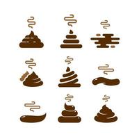 brown poop icon in trendy line style. vector image. Stinky Dog Poop logo symbol sign. Cartoon style poo. Vector illustration image. chocolate cream collection Isolated on white background