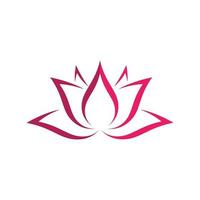 Stylized lotus flower icon vector