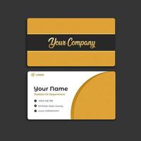 Business Card Gold Theme Design vector