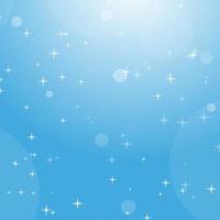 Color abstract background of blue sky with bokeh and stars. Simple flat vector illustration.