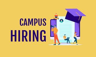 hiring announcement scholar vector illustration concept template design can be use for presentation web banner UI UX landing page