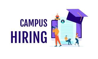 hiring announcement scholar vector illustration concept template design can be use for presentation web banner UI UX landing page