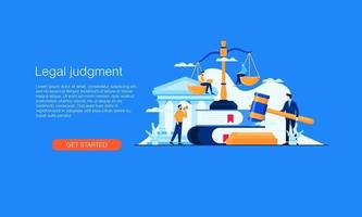 legal judgment vector illustration concept template background design can be use for presentation web banner UI UX landing page