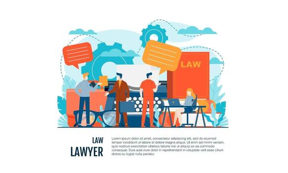 legal judgment vector illustration concept template background design can be use for presentation web banner UI UX landing page
