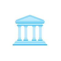 pillar of justice building architecture vector flat illustration flat design