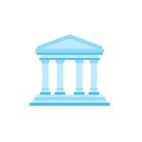 pillar of justice building architecture vector flat illustration flat design