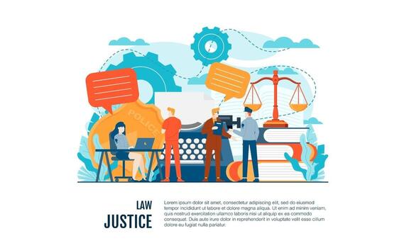 legal judgment vector illustration concept template background design can be use for presentation web banner UI UX landing page