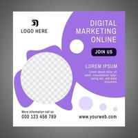 Marketing Online Template for Promotion of your business vector
