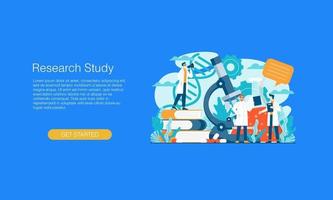 El fondo de plantilla de concepto de ilustración de vector de investigación de vacuna de laboratorio de ciencia se puede utilizar para presentación banner web ui ux página de inicio