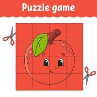 juego de rompecabezas para niños. hoja de trabajo de desarrollo educativo. juego de aprendizaje para niños. página de actividad. para niños pequeños. acertijo para preescolar. Ilustración de vector aislado plano simple en estilo de dibujos animados lindo.