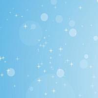 Color abstract background of blue sky with bokeh and stars. Simple flat vector illustration.