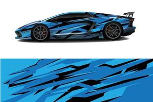 sport car decal wrap design vector