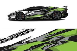 sport car decal wrap design vector