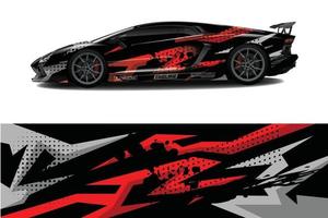 sport car decal wrap design vector