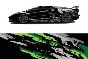 sport car decal wrap design vector