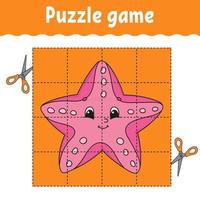 Puzzle game for kids. Education developing worksheet. Learning game for children. Activity page. For toddler. Riddle for preschool. Simple flat isolated vector illustration in cute cartoon style.