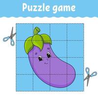 Puzzle game for kids. Education developing worksheet. Learning game for children. Activity page. For toddler. Riddle for preschool. Simple flat isolated vector illustration in cute cartoon style.