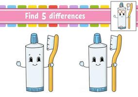 Find differences. Education developing worksheet. Activity page. Game for children. Isolated vector illustration in cute cartoon style.