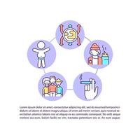 People at risk concept line icons with text. PPT page vector template with copy space. Brochure, magazine, newsletter design element. Types of diabetes linear illustrations on white
