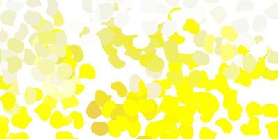 Light yellow vector texture with memphis shapes.