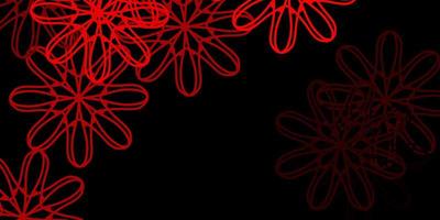 Dark Red vector pattern with abstract shapes.