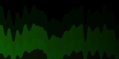 Dark Green, Red vector background with curves.