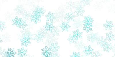 Fondo de doodle de vector azul claro con flores.