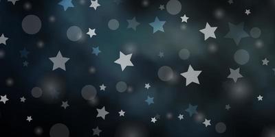 Light Gray vector background with circles, stars.