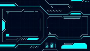 Blue control panel abstract Technology Interface hud. vector