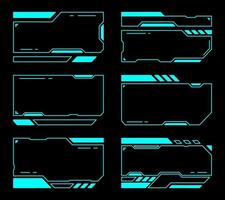 Abstract frames technology futuristic interface hud vector design.