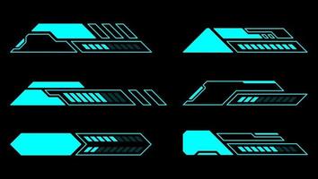 Loading frame abstract technology interface hud vector design for digital game.