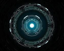 fictional circle futuristic interface technology hud. vector