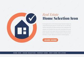 home selection icon design vector