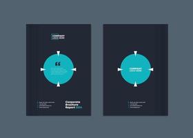 Business Brochure Cover Design or Annual Report and Company Profile Cover or Booklet and Catalog Cover vector