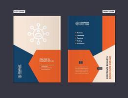 Business Brochure Cover Design or Annual Report and Company Profile Cover or Booklet and Catalog Cover vector